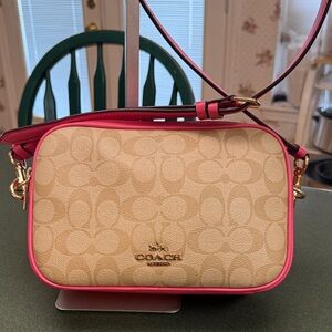 Coach Beige and Pink Crossbody Bag